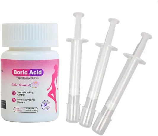 Boric Acid Vaginal Suppositories for Women with 15 Applicator