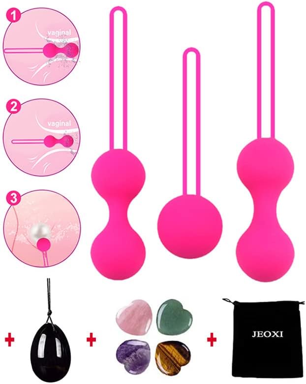 3 pcs Set KE-Gel Ball Weight Massager for Women Beginner Pelvic Floor Muscles Trainer Ben Wall Ball Massage Weight Exercise for Tightening